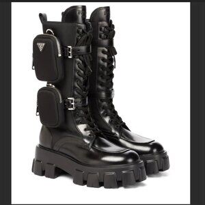 Prada Monolith 55mm Pouch Tall Boots